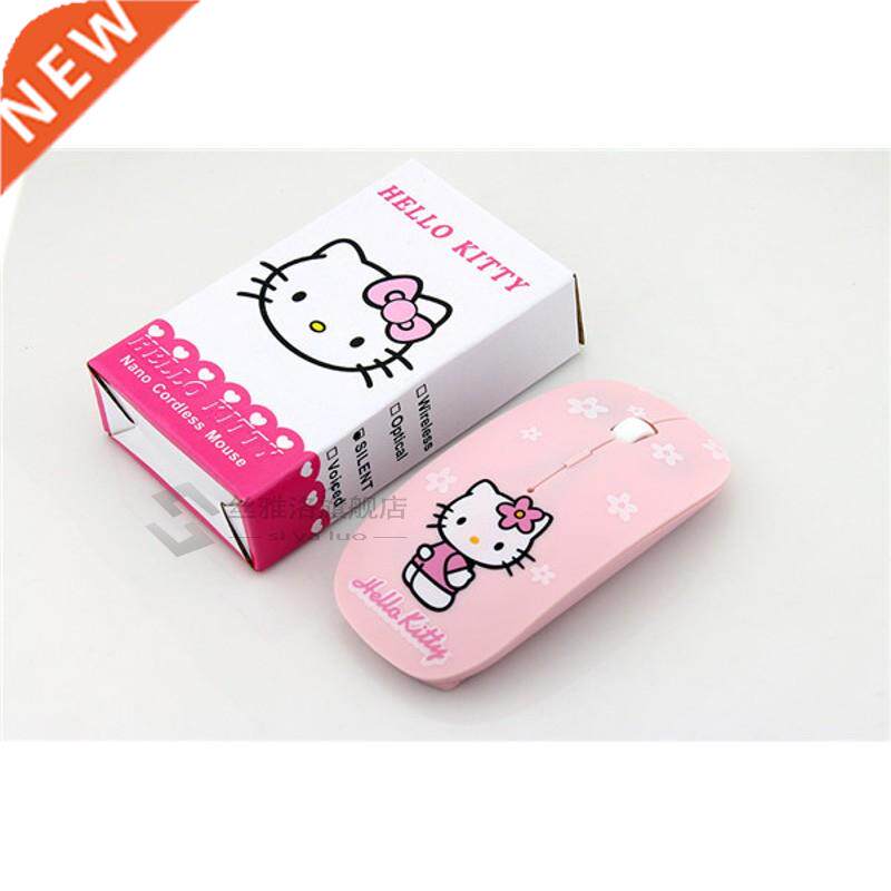 silent rechargeable wireless cartoon mouse hello kitty ltra