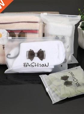 frosted plastic zip seal plastic packaging bags for socks