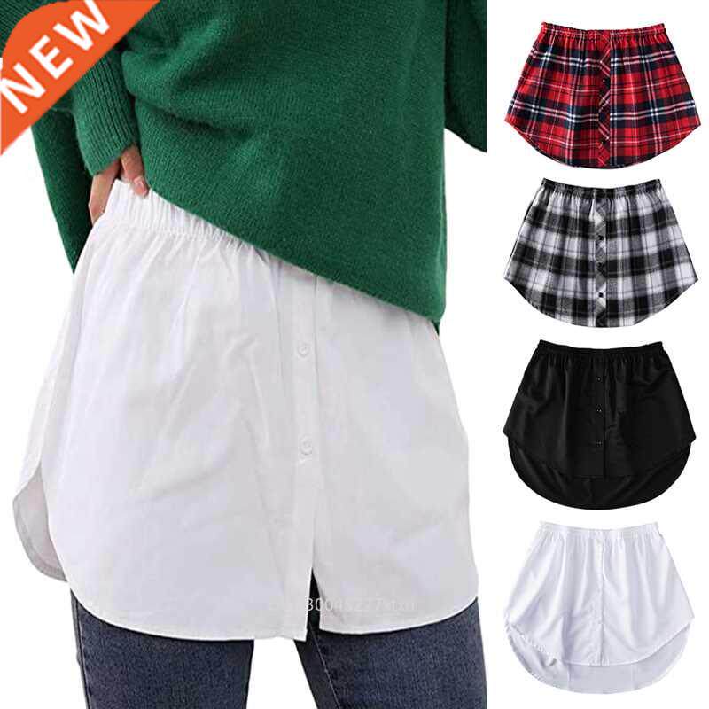 Shirt Extens Women Fake Shirt Tail Irregular Skirt Blouse
