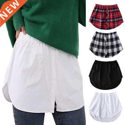 Shirt Extens Women Fake Shirt Tail Irregular Skirt Blouse