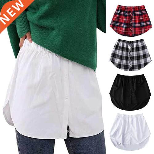 Shirt Extens Women Fake Shirt Tail Irregular Skirt Blouse