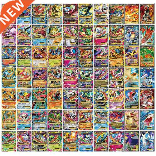 60 Pcs Pokemon No Repeat MEGA Shining Cards Game Collection