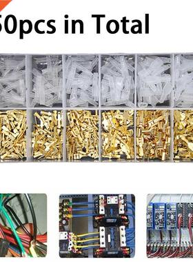 450Pcs 2.8/4.8/6.mm Electrical Crimp Terminal Plug Spring F