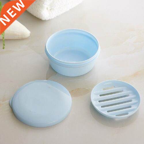 Portable Color Soap Dish Box Case Holder Container Wash