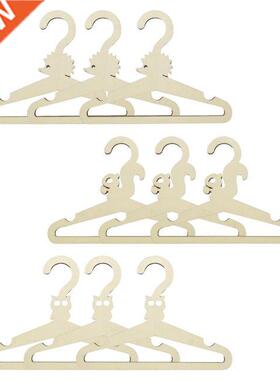 3Pcs Coat Clothes Hangers Children's Wooden Top Hangers Baby