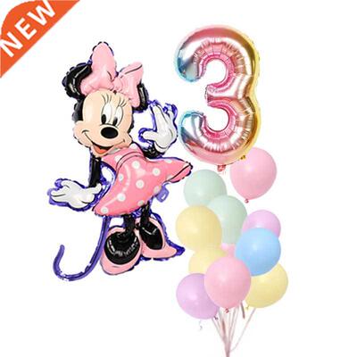 1 set Mickey Minnie Foil Balloons Mouse Baby Shower Boy Gi