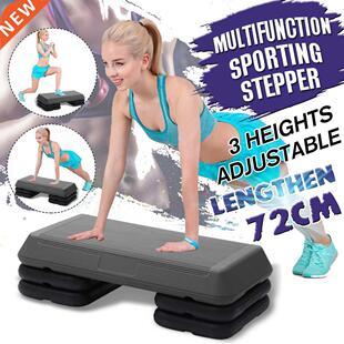 Fitness Aerobic Step 3 level Adjustable Non-slip Cardio Yoga
