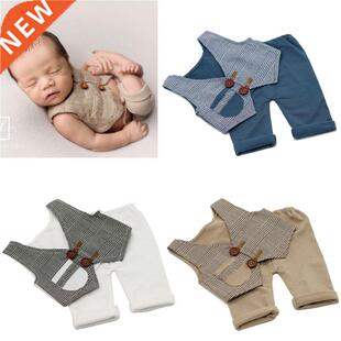 Newborn Photography Costume Props Baby Boy Vest + Pants Baby