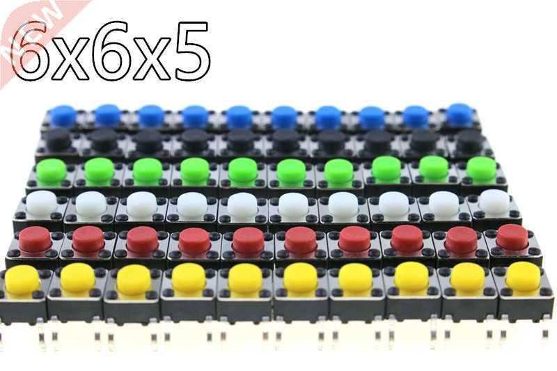 50pcs/LOT 6*6*5 tact switch, 4 foot inching button, 6x6x5 mi