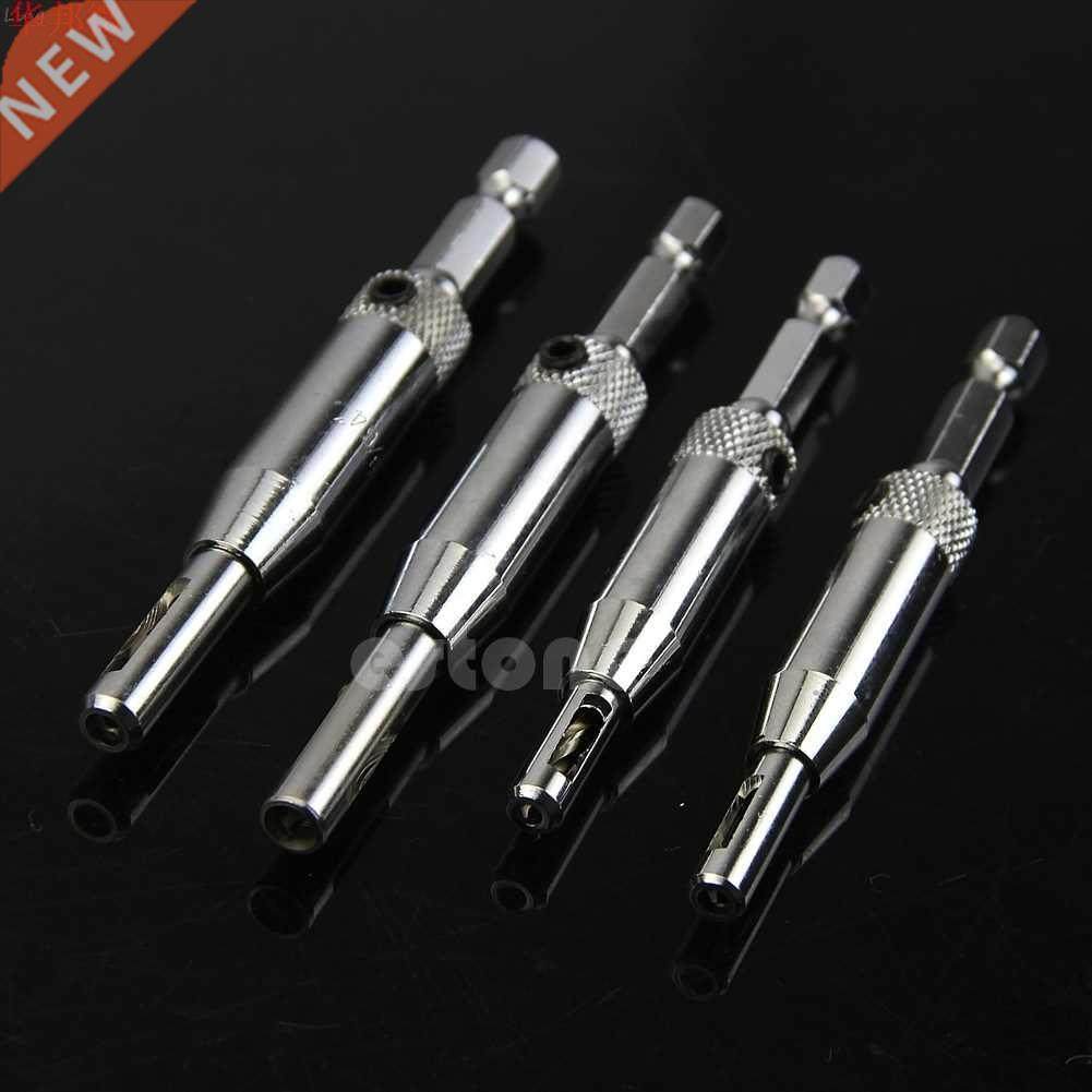 4pcs Self Centering Hinge Drill Bits tools Door Cabinet 5/64