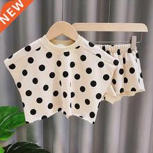 Summer kids girls' clothes outfits sets baby polka dot loose
