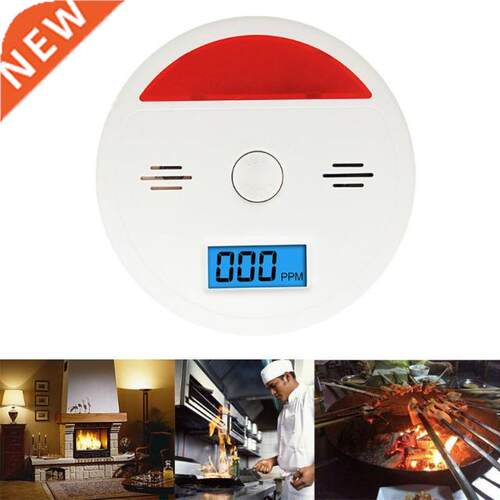 LCD CO Sensor Built-in 85dB Siren Sound Carbon Monoxide Pois