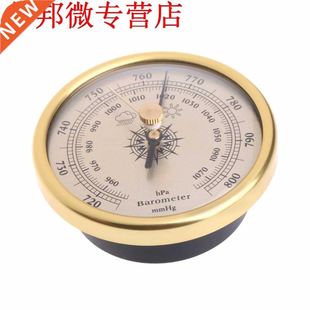 72mm Wall Hanging Barometer 1070hPa Gold Color Round Dial Ai