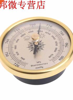 72mm Wall Hanging Barometer 1070hPa Gold Color Round Dial Ai