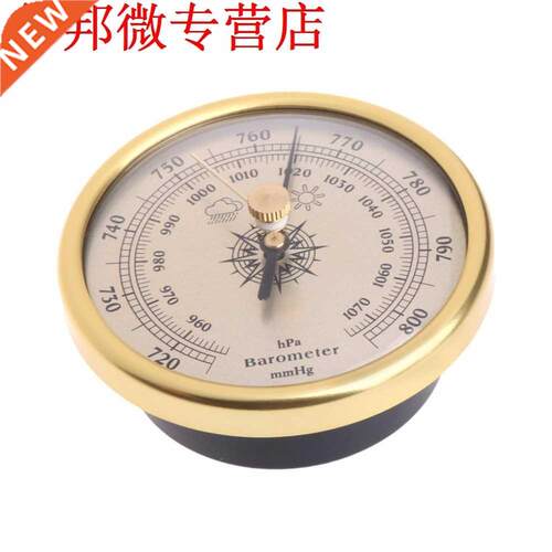 72mm Wall Hanging Barometer 1070hPa Gold Color Round Dial Ai