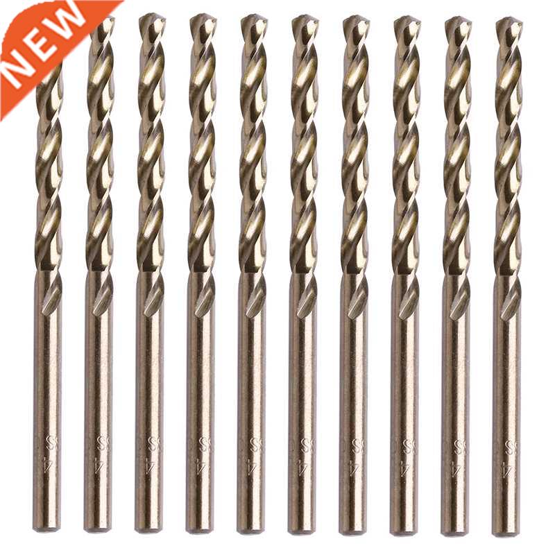 10Pcs 1-5mm M5 Round Shank HSS-Co Cobalt Twist Drill Spiral