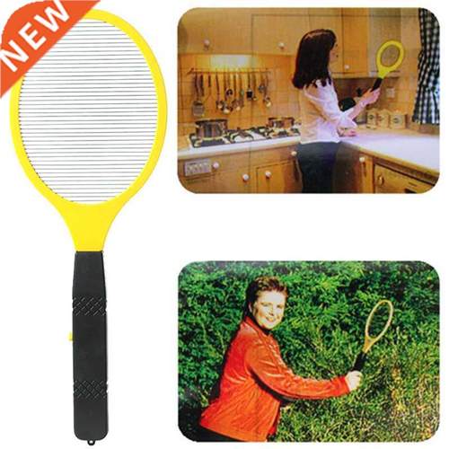 Electric Hand Held Bug Zapper Insect F Swatter Racket Port