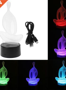 3D illusion Yoga Meditation Night Light 7 Color Change LED