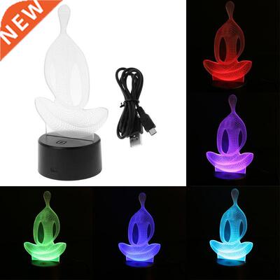 3D illusion Yoga Meditation Night Light 7 Color Change LED