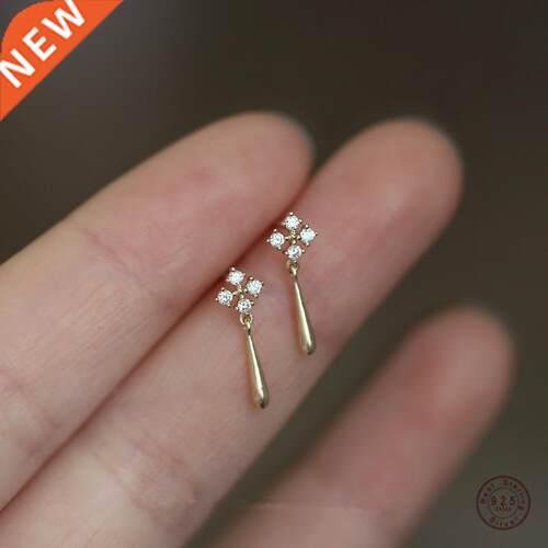 925 Sterling Silver Europen Simple Snowflke Stud Errings
