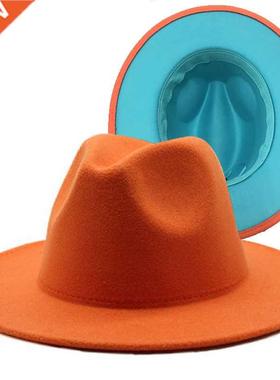 hats fedoras wide brim hat Panama felt hat for male jazz ha