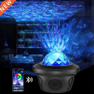 LED Galaxy Projector Ocean Wave LED Night Light Music
