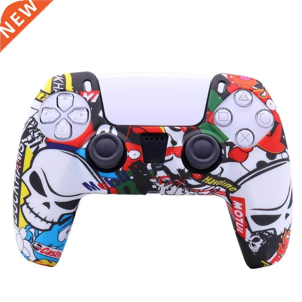 For PS5 Silicone Case Game Handle Silicone Case Camouflage W