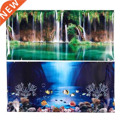 Blue Fresh Sea Background Aquarium Ocean Landscape Poster Fi