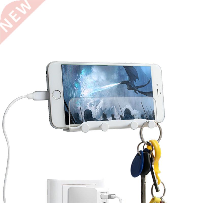 Wall Paste Plate Disk Hanging Hook Phone Holder Sticker For