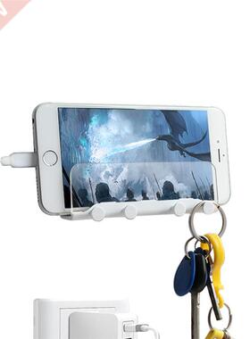 Wall Paste Plate Disk Hanging Hook Phone Holder Sticker For
