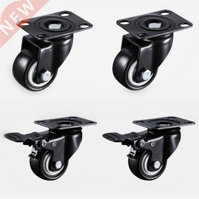 4pcs 1.5 inches 41mm Heavy Duty 180kg Black Swivel Castor Wh