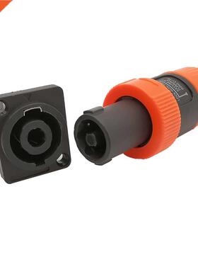 2Pcs 4 Poles Speakon Female Jack Socket Audio Adapter 4 Pin