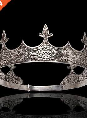 Baroque Vintage Metal Circle Tiaras Royal Queen King Crown B