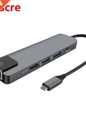 Docking Station USB C to Ethernet 4K HDMI-Compatible USB 3.0