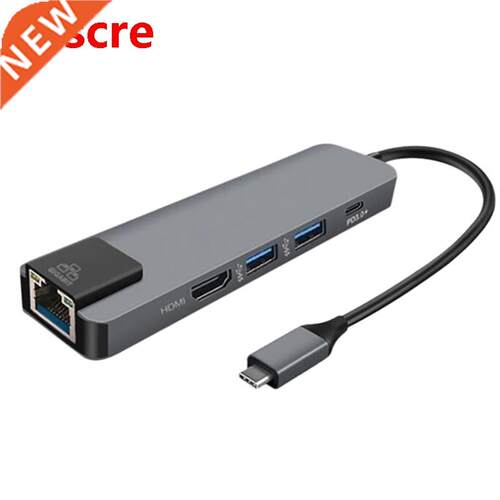 Docking Station USB C to Ethernet 4K HDMI-Compatible USB 3.0