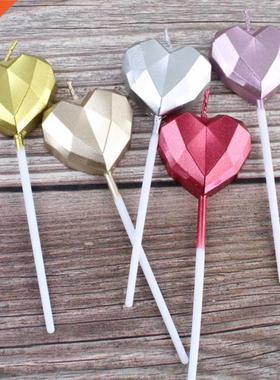 Brthday Cake Candle Damond Heart Star S Creatve 3D Lo