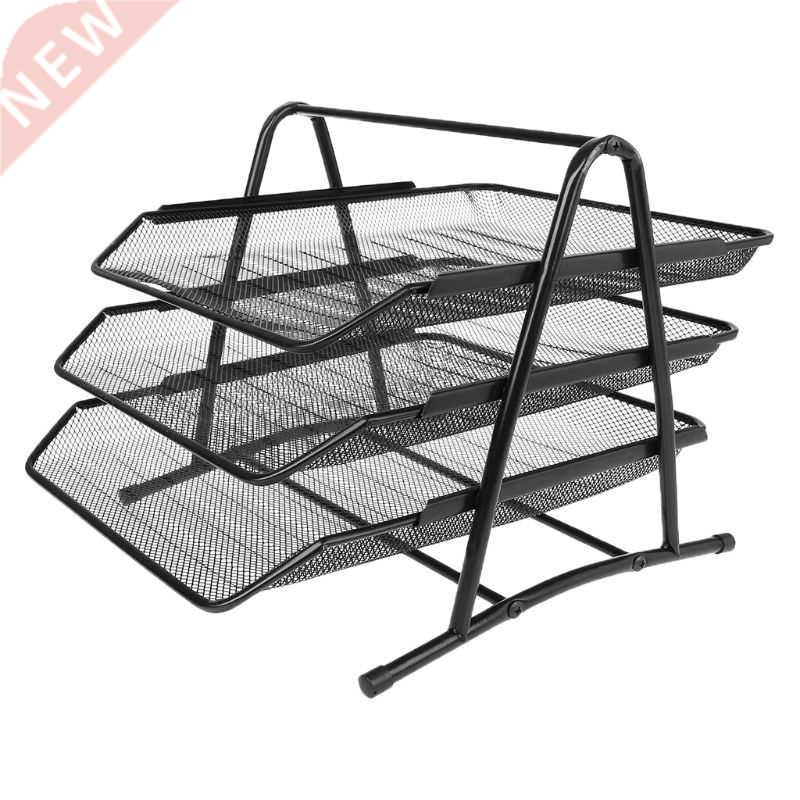 Tier Metal Mesh Document Rack File Holder Letter Tray for