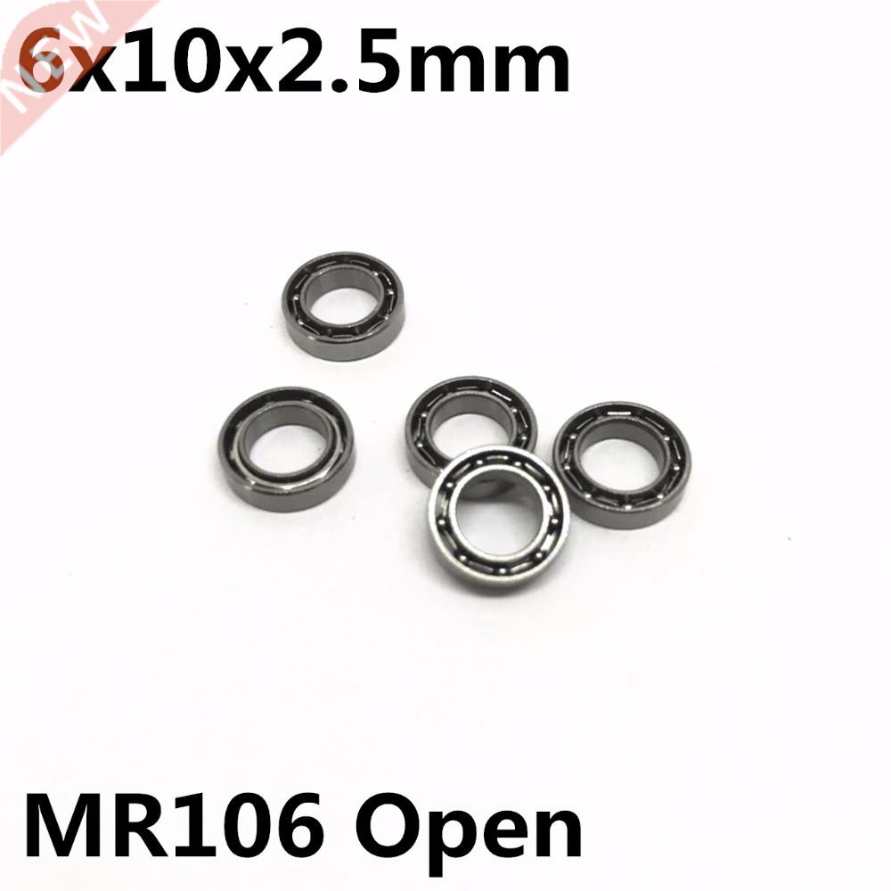 10Pcs MR106 L-1060 6x10x2.5 mm Open Deep Groove Ball Bearing