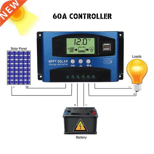 Solar Charge Controller PWM Voltage Controller 60A Solar