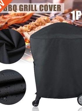 1 Pc Black Waterproof BBQ Grill Cover Barbeque Rolling Cart