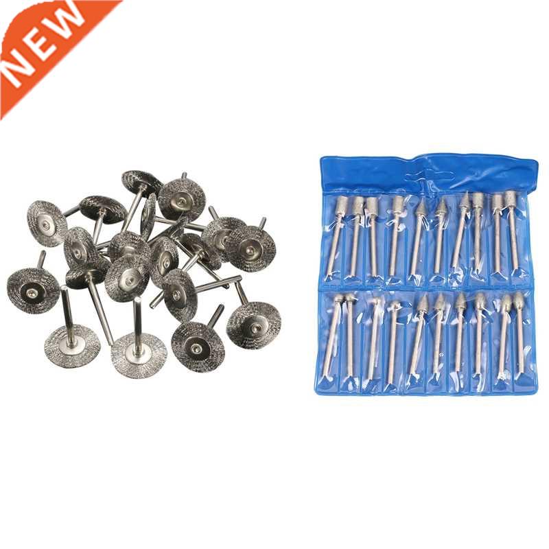20Pcs 3mm Shank Diamond Grinding Burr Drill Bits Sets Kits w