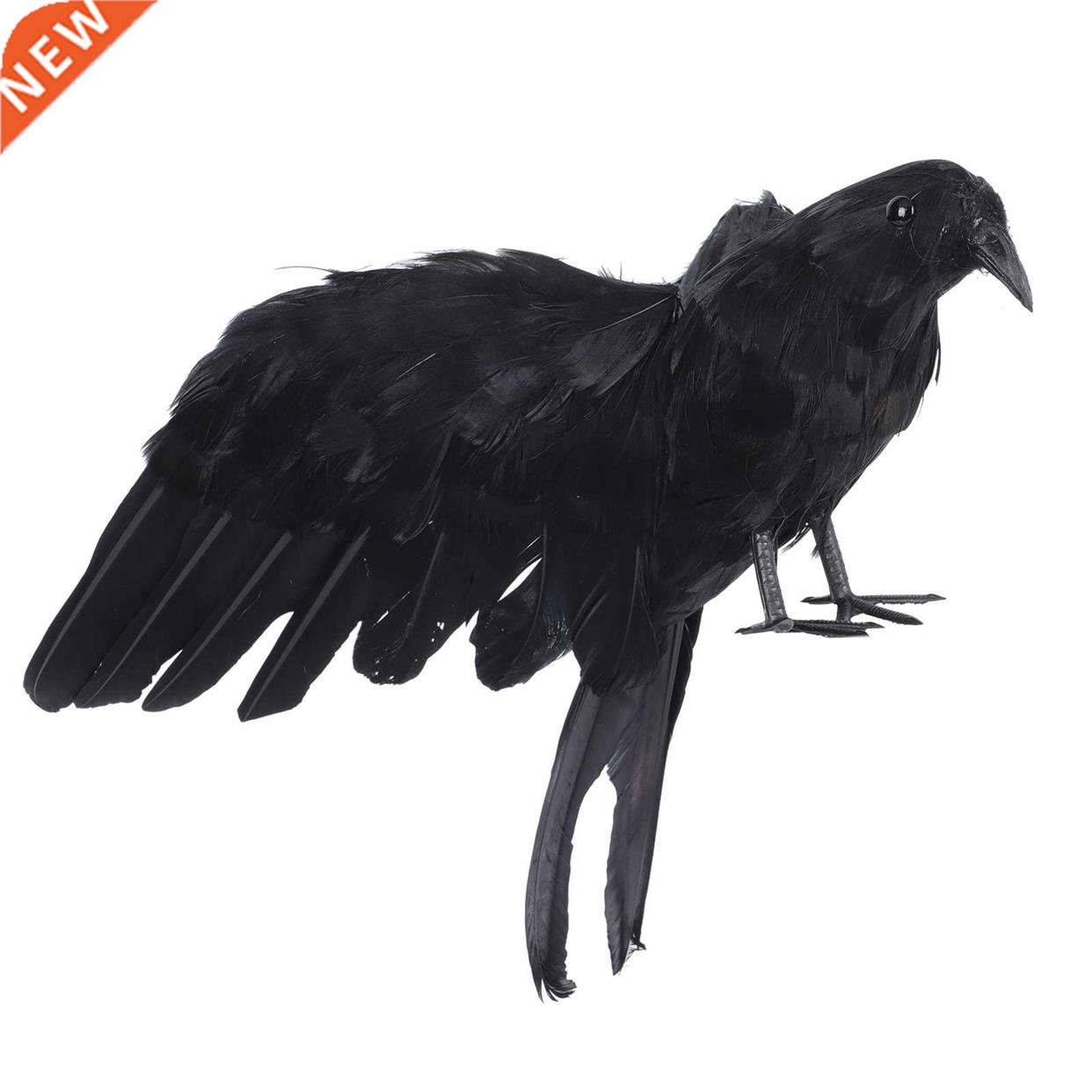 1Pc Desktop Simulation Crow Decoration Realistic Bird