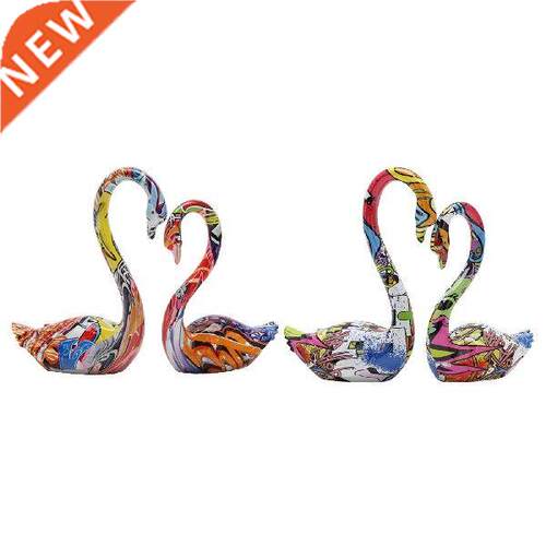Romantc Grafft Swan Fgurnes Decoratve Resn Craft