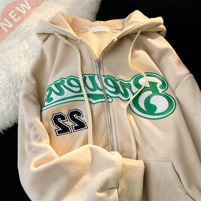 Letter Embroidery Sweatshirts Women New Plus Size Hoodies Wo