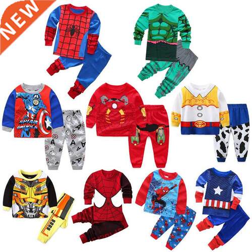 New Boys Spiderman Clothing Sets Long Sleeve Autumn Children
