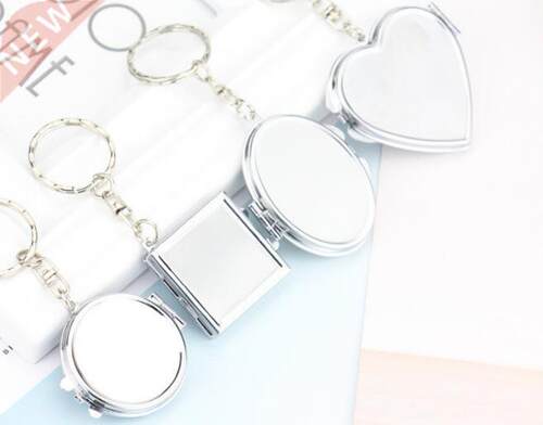 1pcs Portable Folding Mirror Key Chain Pocket Compact Makeup