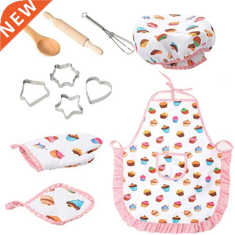 Kids Cooking And Baking Apron Set Kitchen Deluxe Chef Set Co