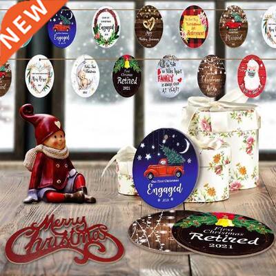 12 Pieces Decorative Pendants Christmas Cartoon Patterns