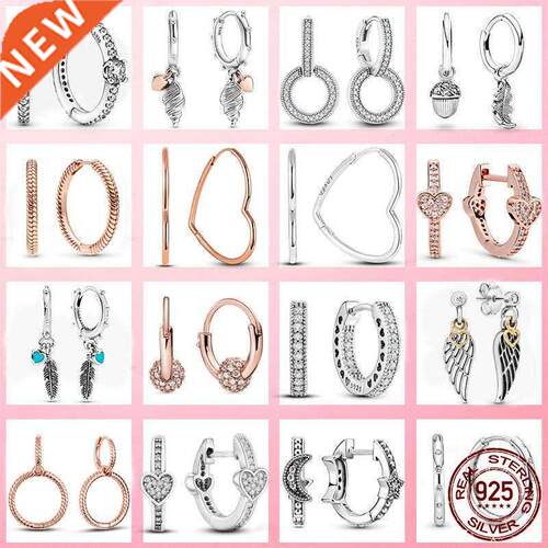 Real 925 Silver Infinity Stud Earrings For Women New Fashion