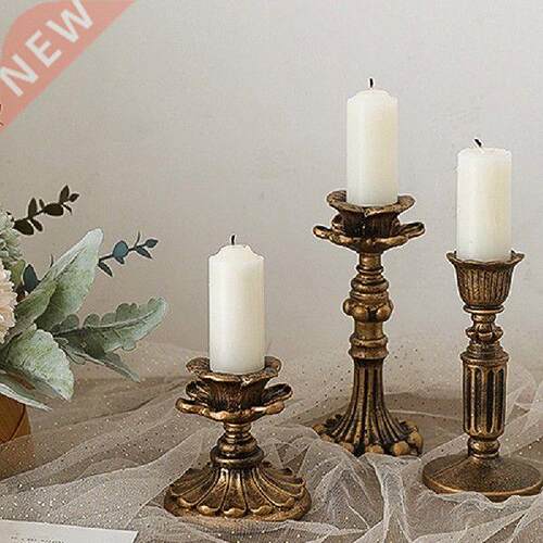 Retro Candlestick Resin Candle Holder Sconce Nostalgic